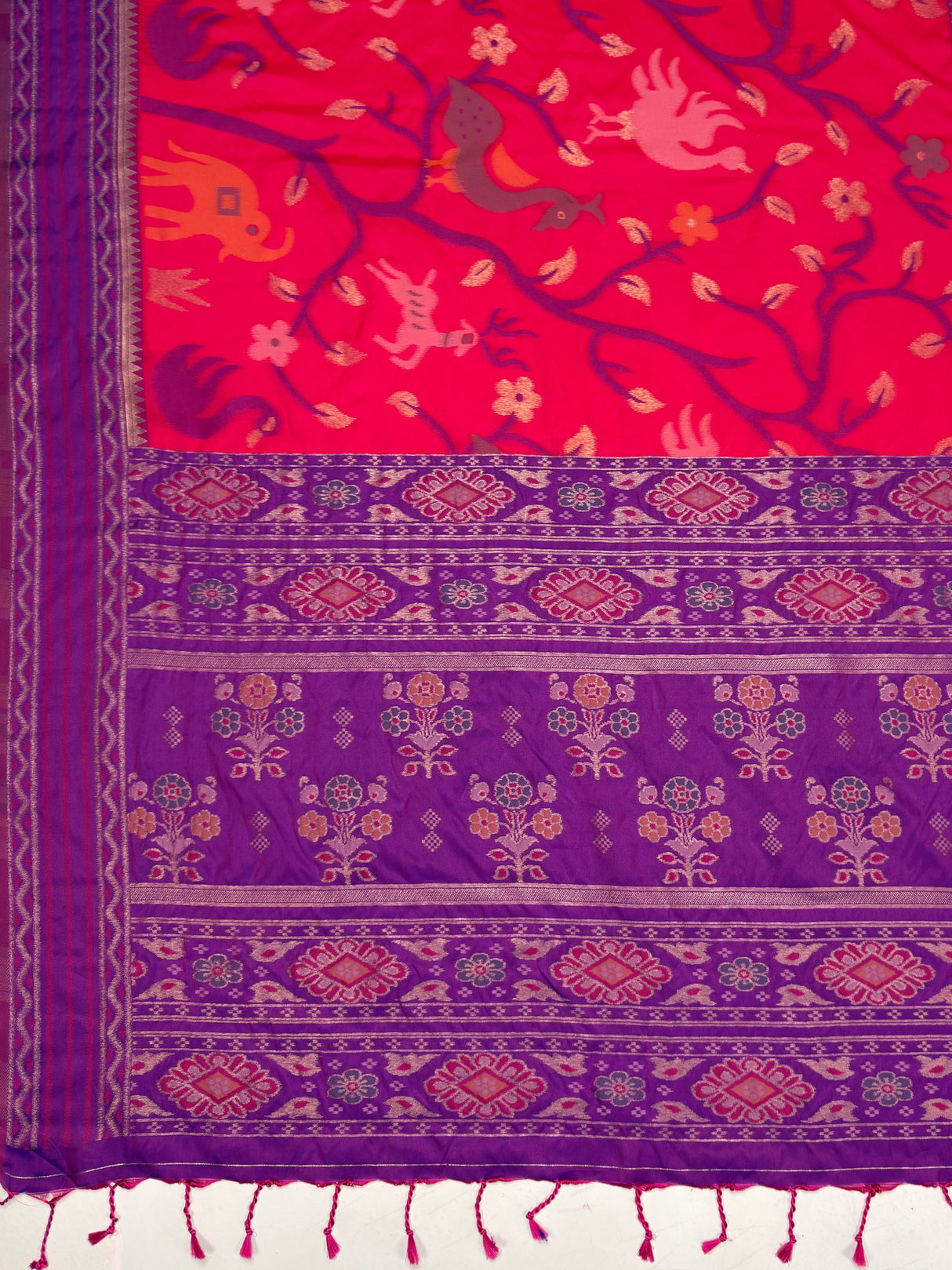 MIMOSA Rani Saree Saree — pallu and zari work detail
