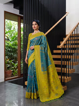 MIMOSA Sapphire Saree Saree — pose 4 styling detail