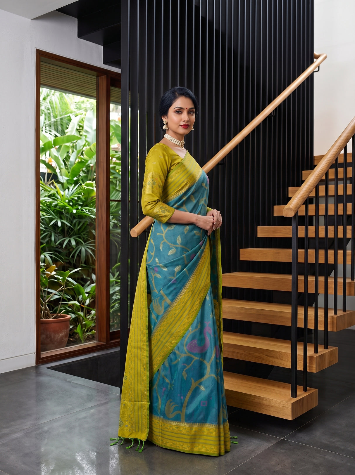 MIMOSA Sapphire Saree Saree — pose 5 styling detail