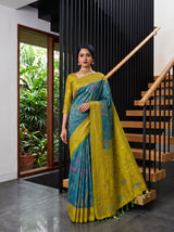 MIMOSA Sapphire Saree Saree — pose 7 styling detail