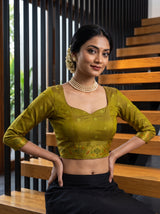 MIMOSA Sapphire Saree Saree — blouse close-up