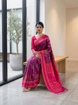 MIMOSA Wine Saree Saree — pose 8 styling detail