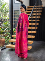 MIMOSA Wine Saree Saree — pose 9 styling detail