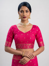 MIMOSA Wine Saree Saree — blouse close-up