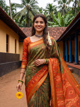 MIMOSA Chiku Saree Saree — pose 10 styling detail