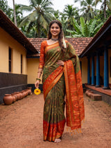 MIMOSA Chiku Saree Saree — pose 4 styling detail
