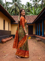 MIMOSA Chiku Saree Saree — pose 5 styling detail