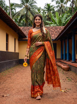 MIMOSA Chiku Saree Saree — pose 6 styling detail
