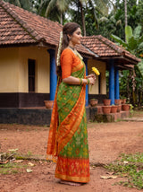 MIMOSA Green Saree Saree — pose 3 styling detail