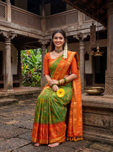 MIMOSA Green Saree Saree — pose 8 styling detail