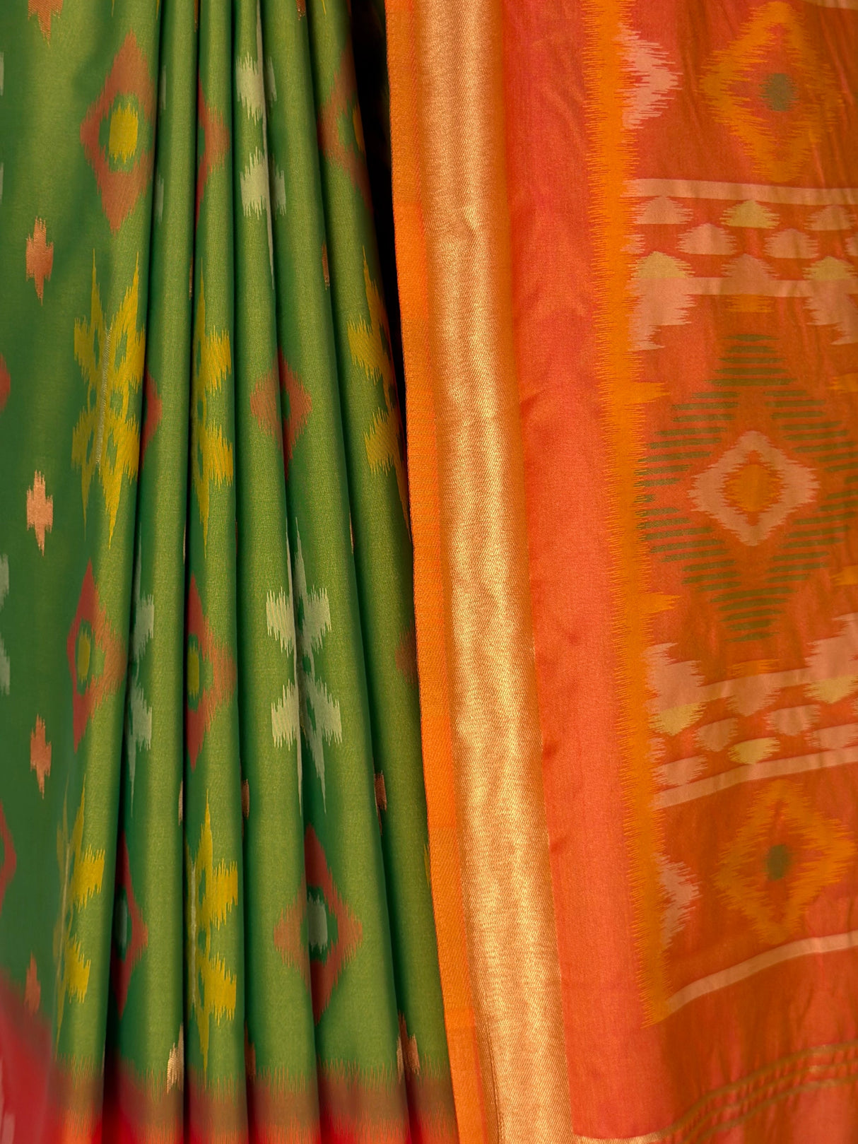 MIMOSA Green Saree Saree — fleets shot full lifestyle