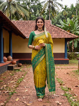 MIMOSA Olive Saree Saree — pose 6 styling detail