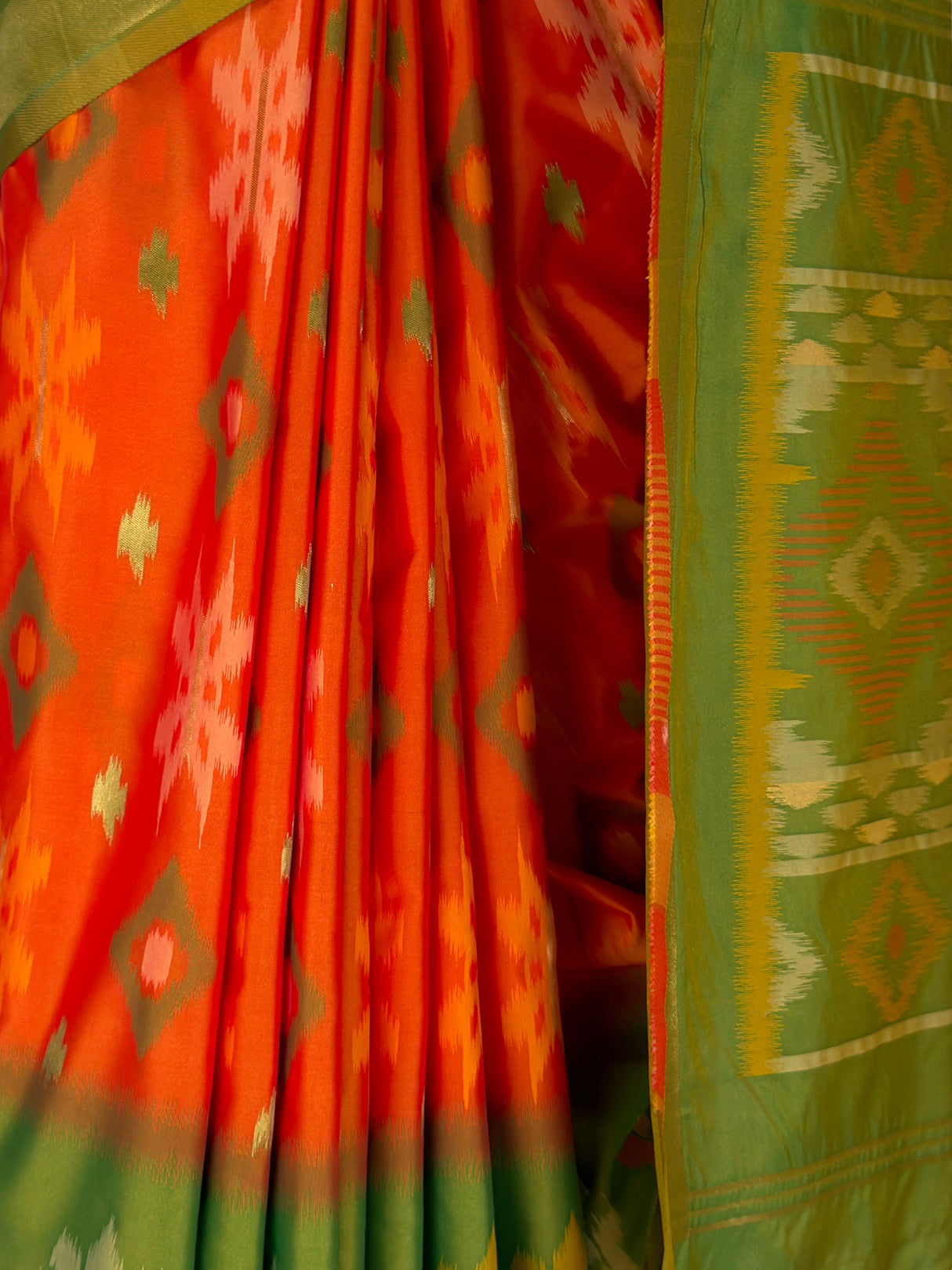 MIMOSA Orange Saree Saree — fleets shot full lifestyle