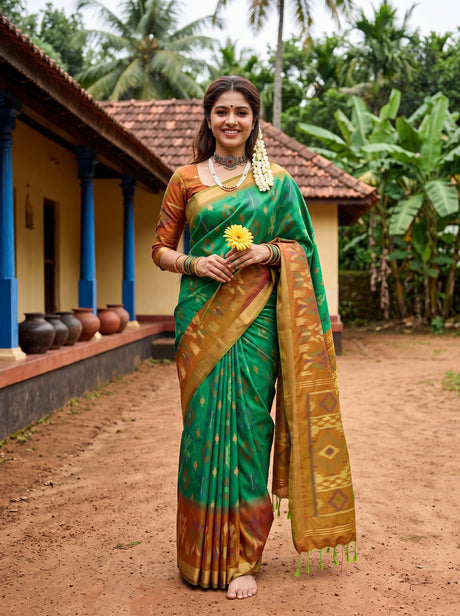 MIMOSA Rama Saree Saree — front view on mannequin