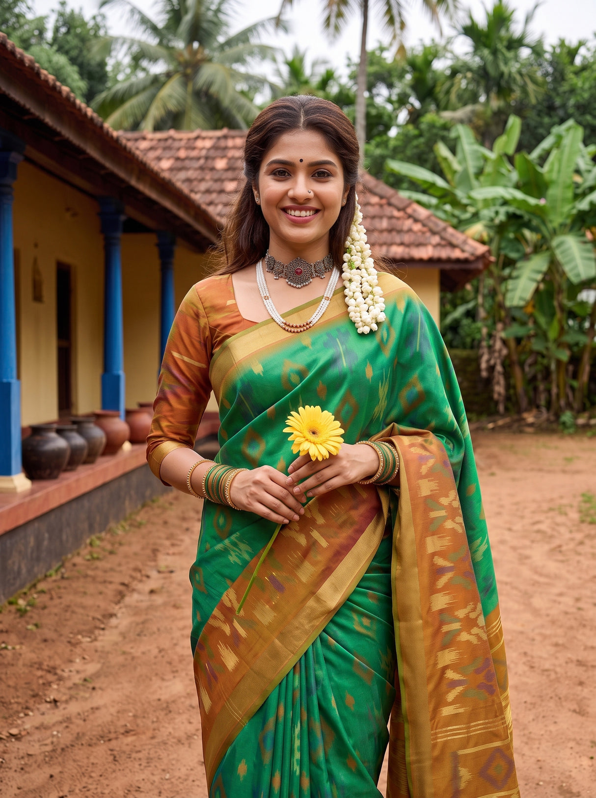 MIMOSA Rama Saree Saree — pose 10 styling detail
