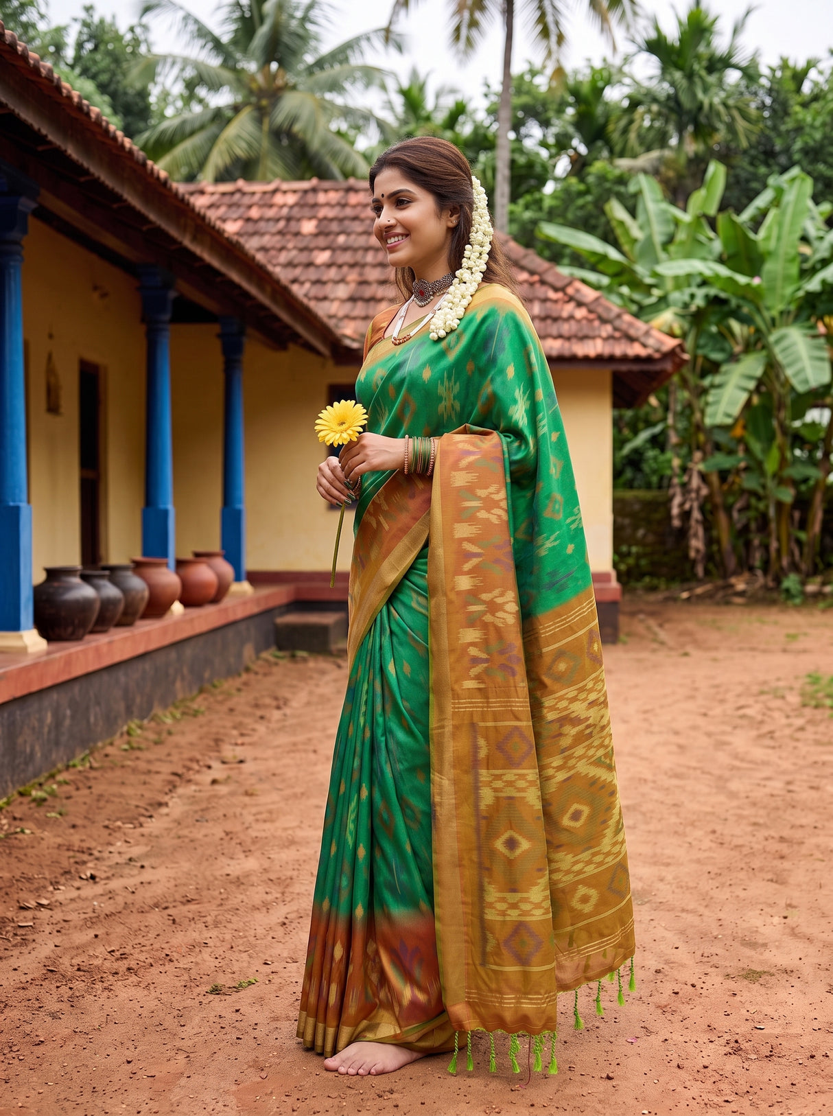 MIMOSA Rama Saree Saree — pose 3 styling detail