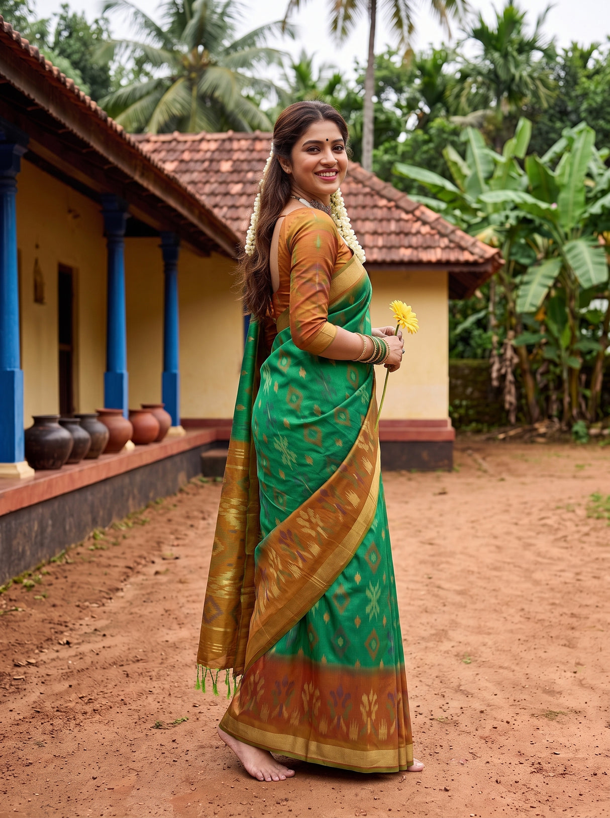 MIMOSA Rama Saree Saree — pose 5 styling detail