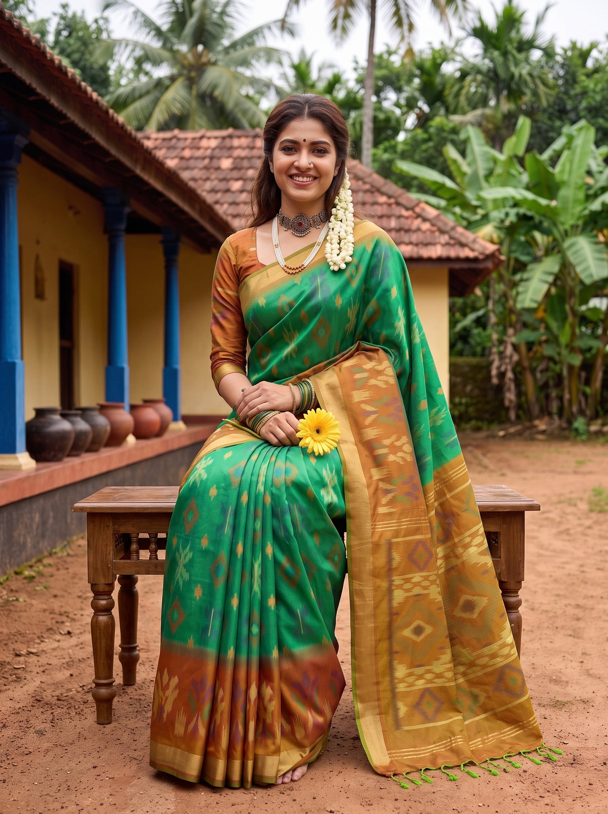 MIMOSA Rama Saree Saree — pose 8 styling detail