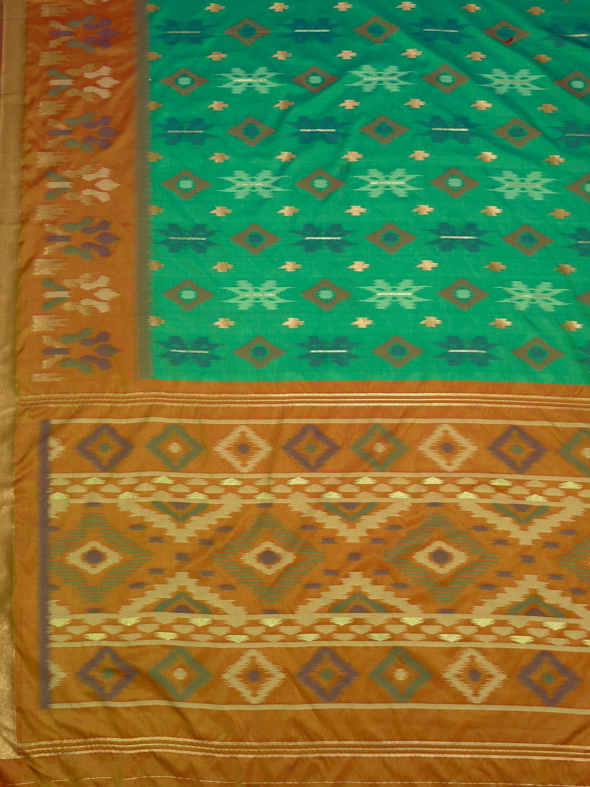 MIMOSA Rama Saree Saree — pallu and zari work detail