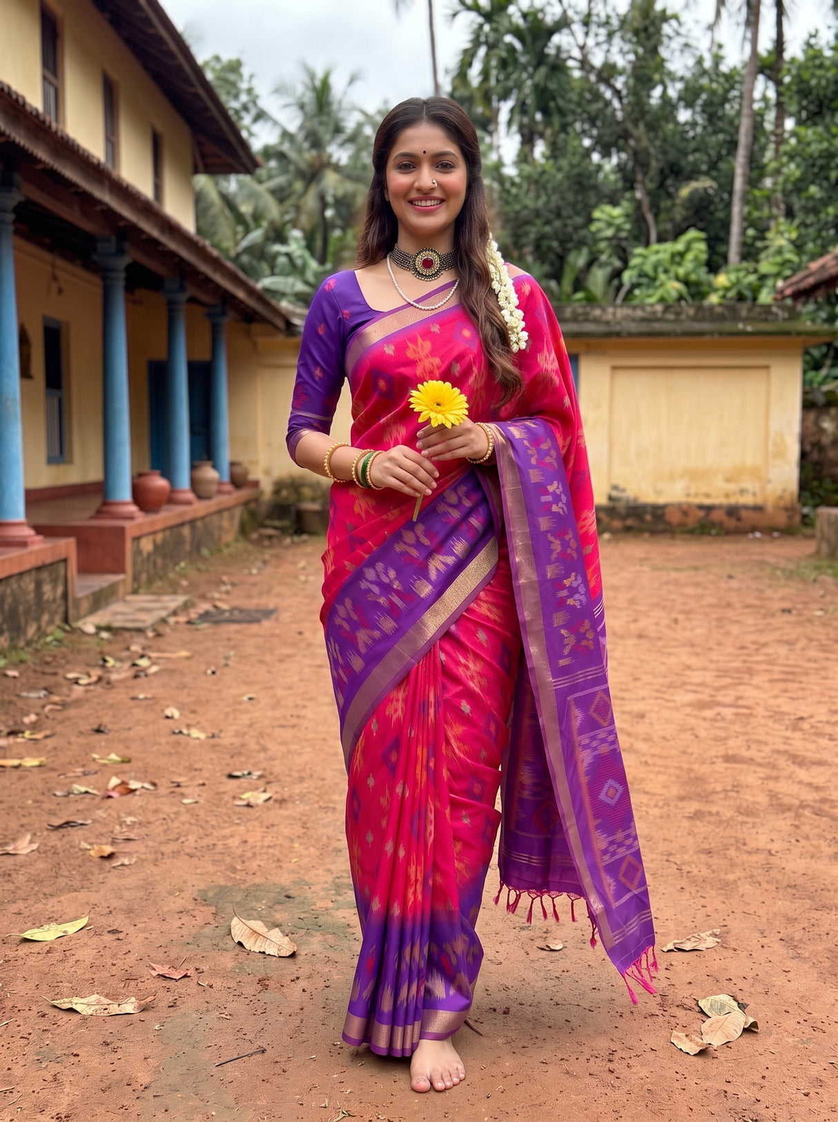 MIMOSA Rani Saree Saree — pose 6 styling detail