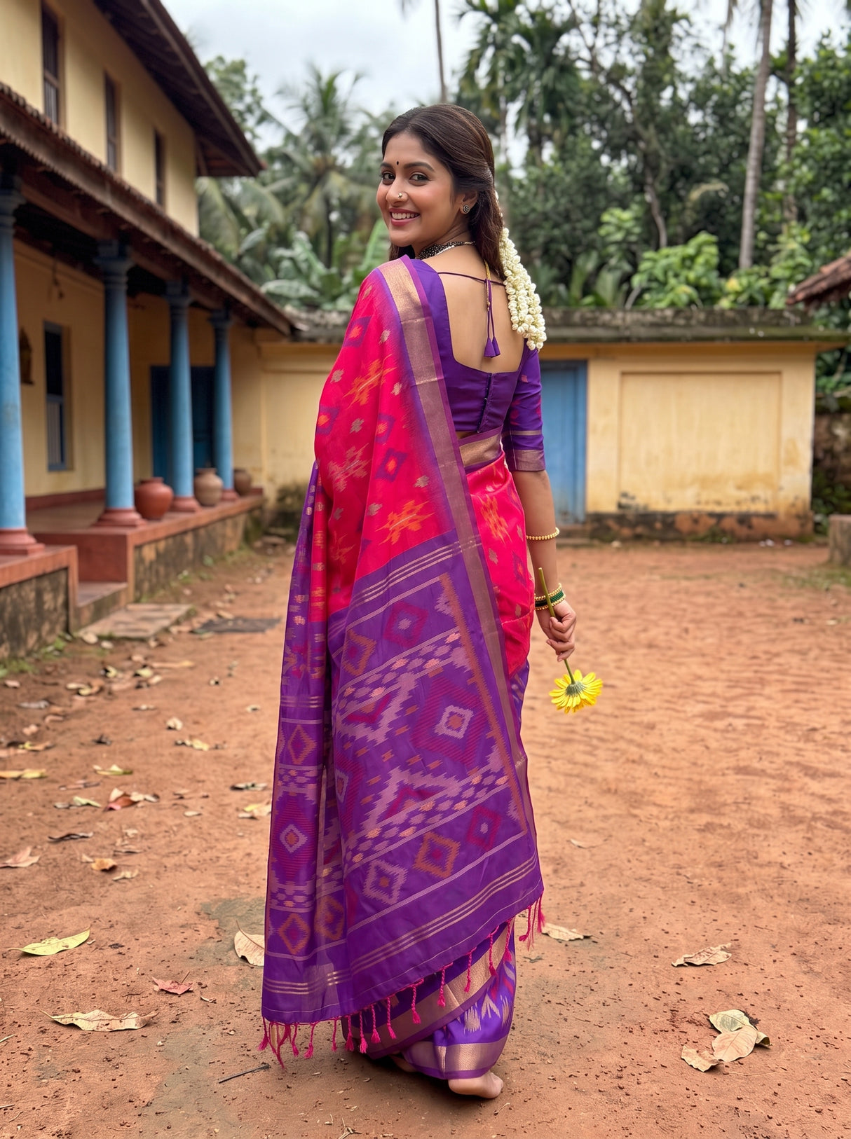 MIMOSA Rani Saree Saree — pose 7 styling detail