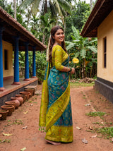 MIMOSA Sapphire Saree Saree — pose 5 styling detail