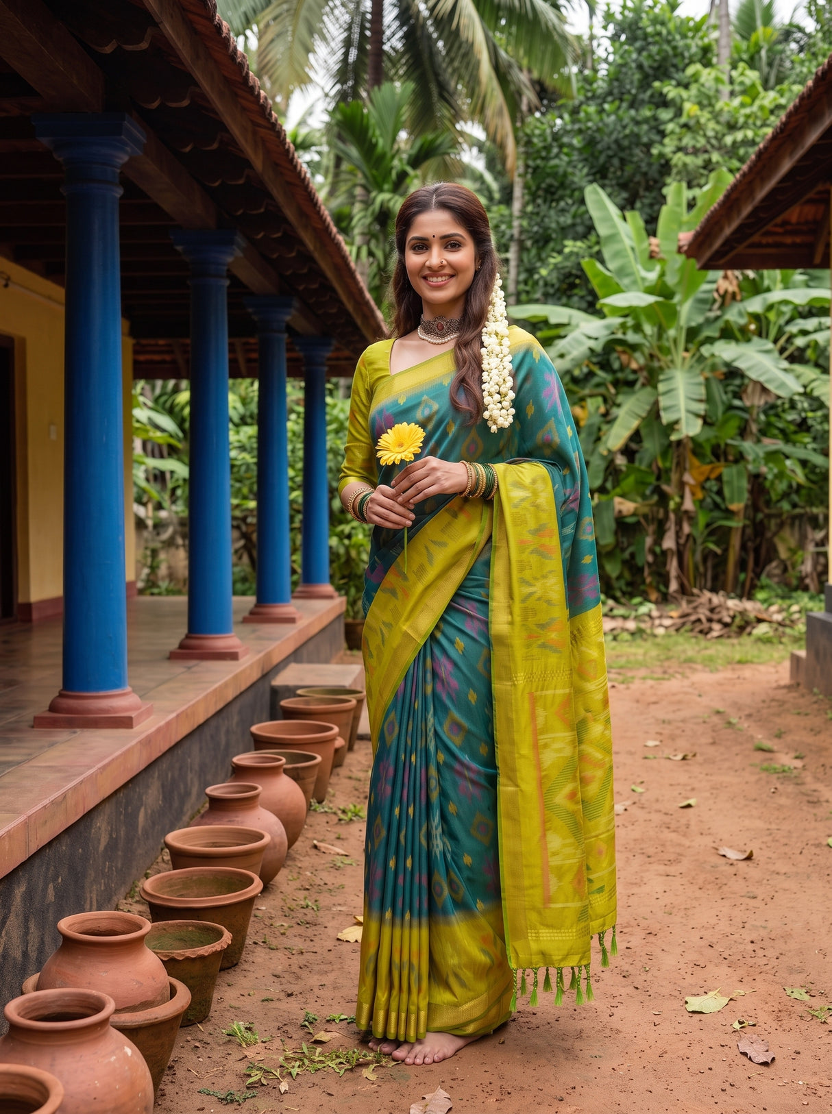 MIMOSA Sapphire Saree Saree — pose 9 styling detail
