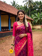 MIMOSA Wine Saree Saree — pose 10 styling detail
