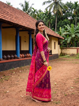 MIMOSA Wine Saree Saree — pose 5 styling detail