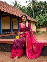 MIMOSA Wine Saree Saree — pose 8 styling detail