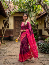 MIMOSA Wine Saree Saree — pose 9 styling detail