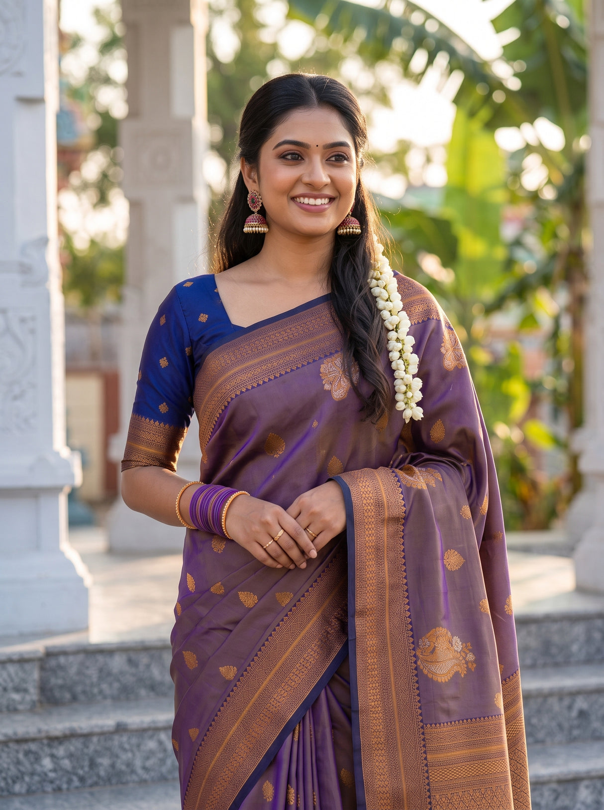 MIMOSA Grey Saree Saree — pose 10 styling detail