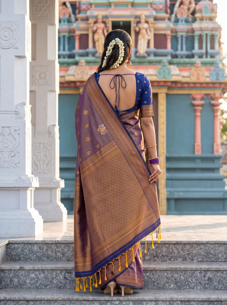 MIMOSA Grey Saree Saree — pose 2 styling detail