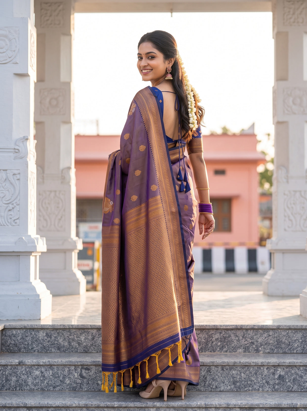 MIMOSA Grey Saree Saree — pose 7 styling detail