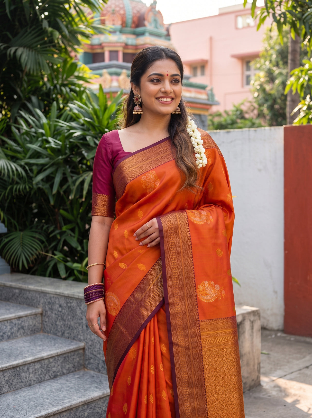 MIMOSA Mustard Saree Saree — pose 10 styling detail