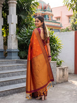MIMOSA Mustard Saree Saree — pose 7 styling detail