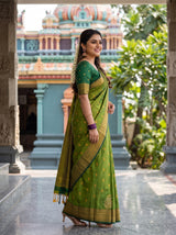 MIMOSA Olive Saree Saree — pose 3 styling detail
