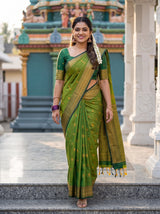 MIMOSA Olive Saree Saree — pose 6 styling detail