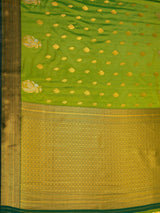MIMOSA Olive Saree Saree — pallu and zari work detail