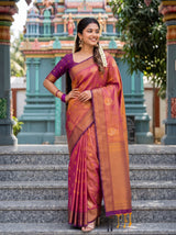 MIMOSA Peach Saree Saree — pose 4 styling detail