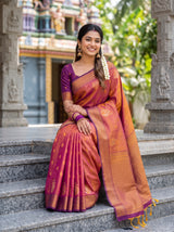 MIMOSA Peach Saree Saree — pose 8 styling detail