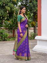 MIMOSA Purple Saree Saree — pose 3 styling detail
