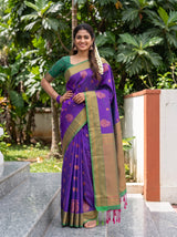 MIMOSA Purple Saree Saree — pose 4 styling detail