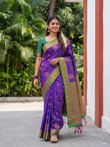 MIMOSA Purple Saree Saree — pose 6 styling detail