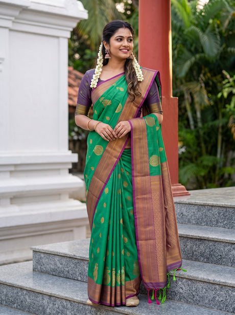MIMOSA Rama Saree Saree — front view on mannequin