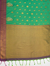 MIMOSA Rama Saree Saree — pallu and zari work detail