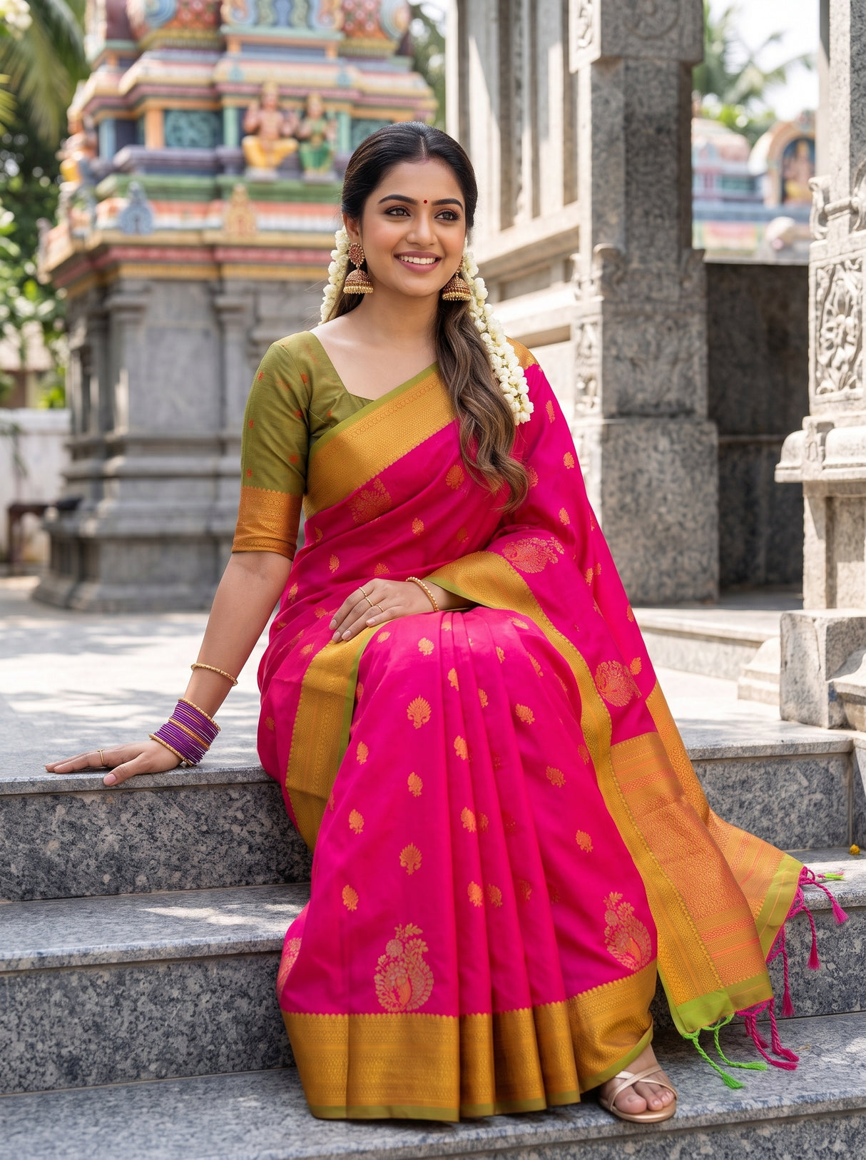 MIMOSA Rani Saree Saree — pose 10 styling detail