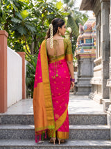 MIMOSA Rani Saree Saree — pose 2 styling detail