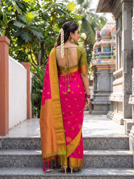 MIMOSA Rani Saree Saree — pose 2 styling detail