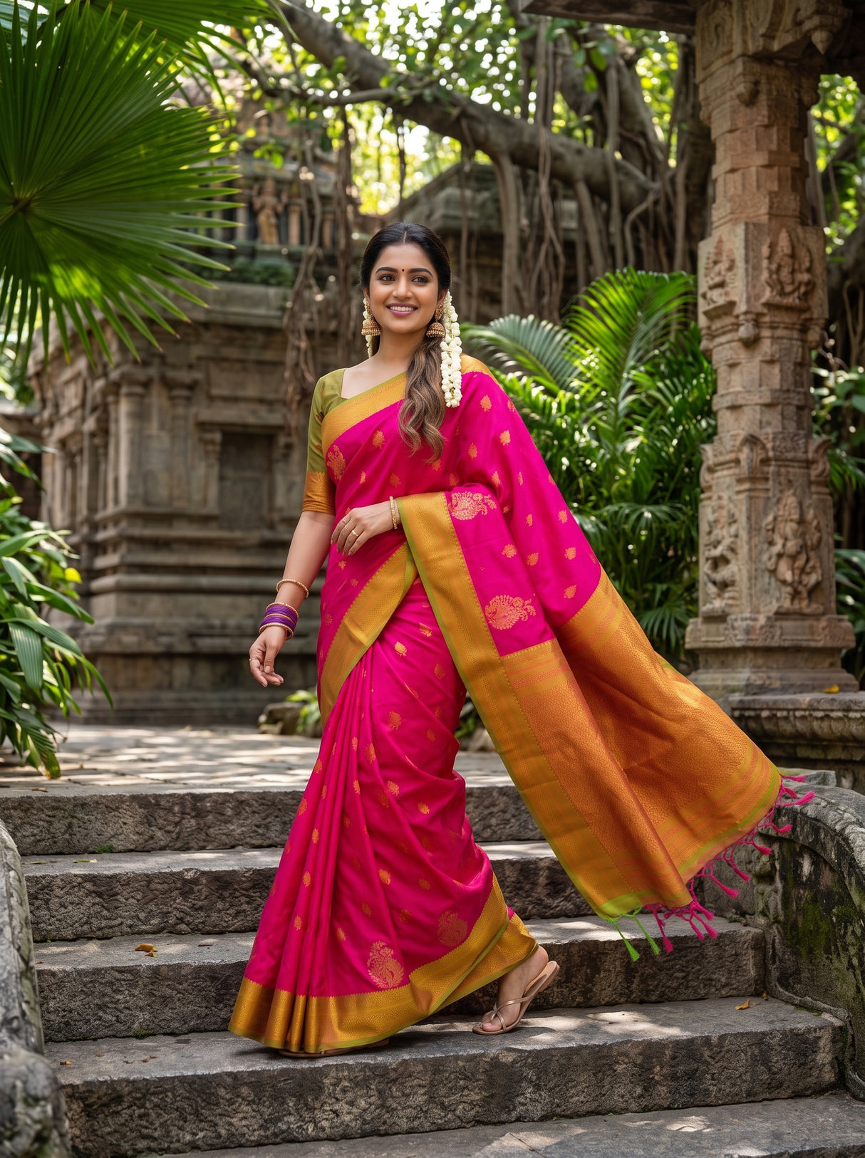 MIMOSA Rani Saree Saree — pose 6 styling detail